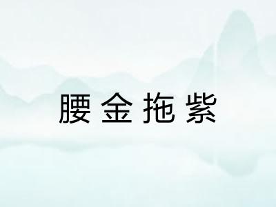 腰金拖紫