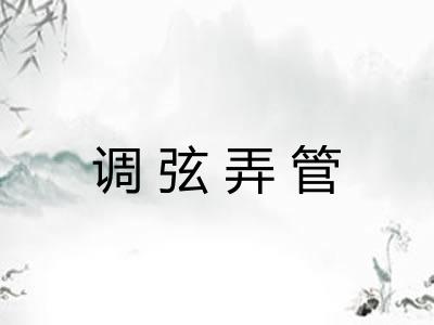 调弦弄管