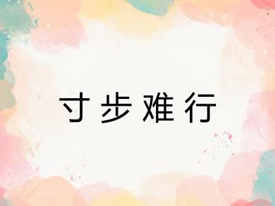 寸步难行