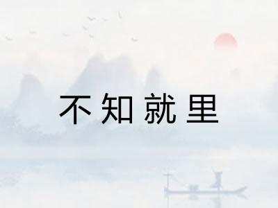 不知就里