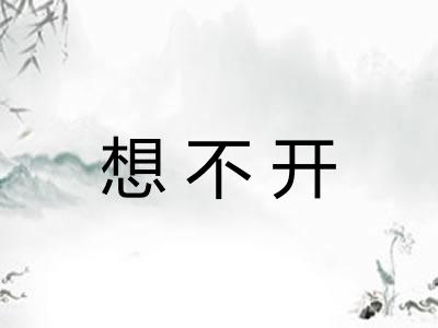 想不开