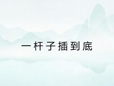 一杆子插到底