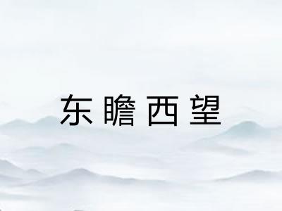 东瞻西望