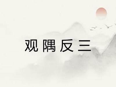 观隅反三